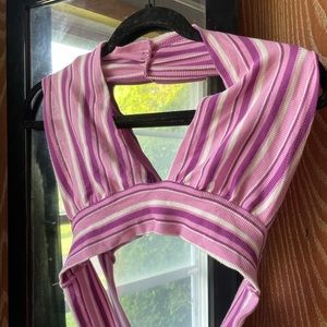 Striped halter top